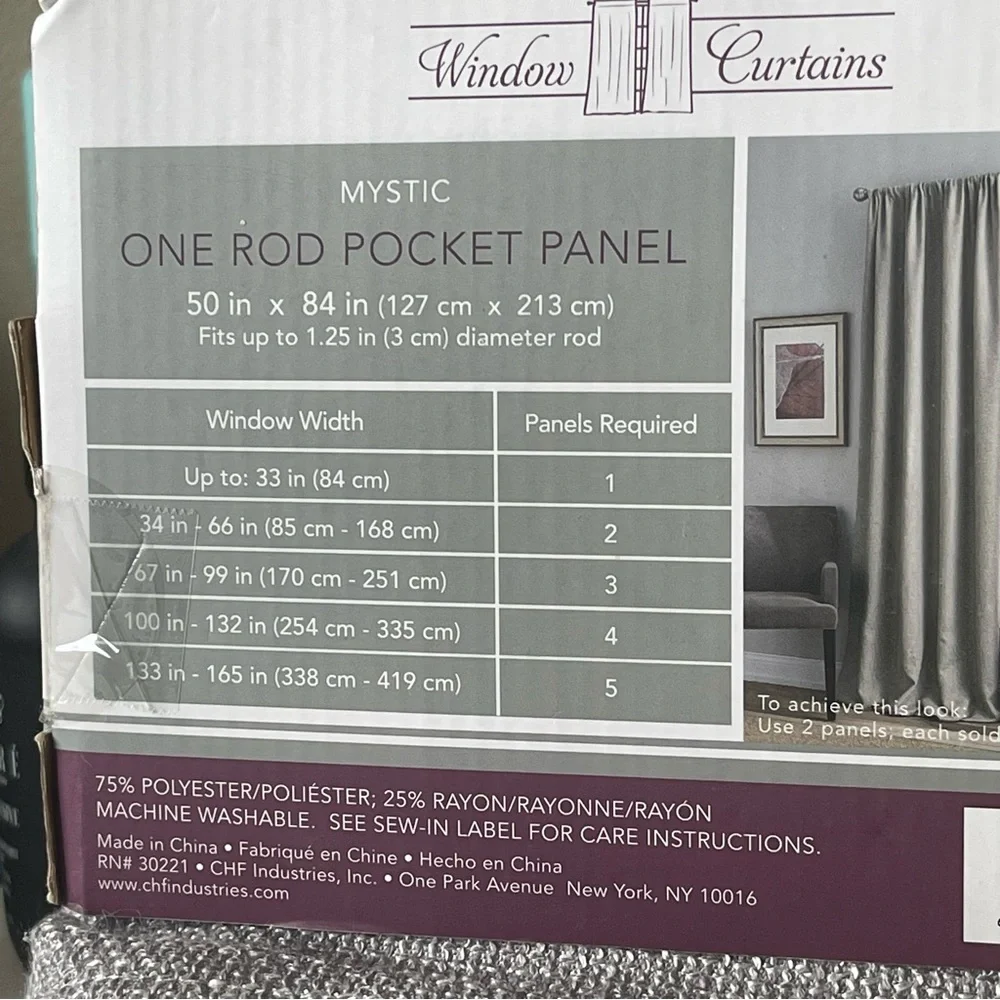 3/$15 Window Curtain One Rod Pocket Panel Mystic Textured Gray Curtain One Panel